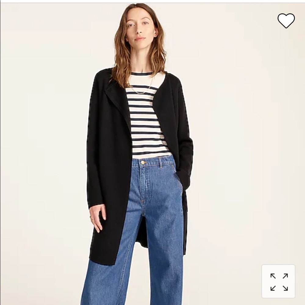 NWT jcrew collarless sweater blazer